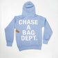 Chase A Bag Dept. Baby Blue Hoodie